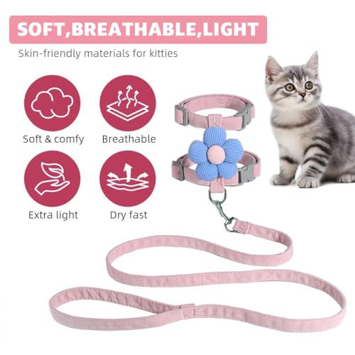 Qpets® Cat Harness with Leash, Cat Harness and Leash Set for Small Cats with Quick Release Buckle (S, 2Pack) Qpets® Cat Harness with Leash, Cat Harness and Leash Set for Small Cats with Quick Release Buckle (S, 2Pack)